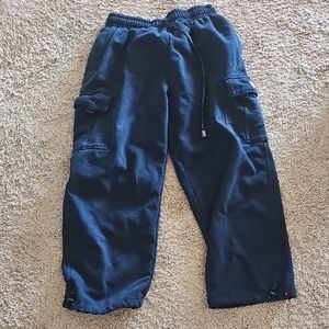 ProClub Black Cargo Sweatpants